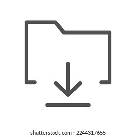 File and folder related icon outline and linear vector.