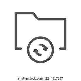 File and folder related icon outline and linear vector.