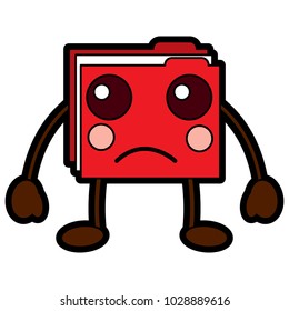 file folder sad emoji icon image
