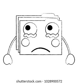 file folder sad emoji icon image 