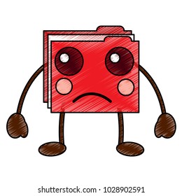 file folder sad emoji icon image 