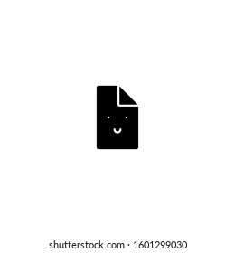 File or Folder Saved Cute Icon, Logo, Vector