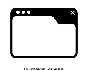File folder sign. Modern tab folder icon