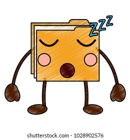 file folder sleeping emoji icon image 