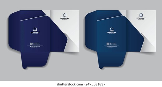 Diseño de Plantilla de papelería, carpeta de documentos de oficina, diseño limpio y profesional, diseño de Plantilla de papelería de efectivo de archivo inmobiliario