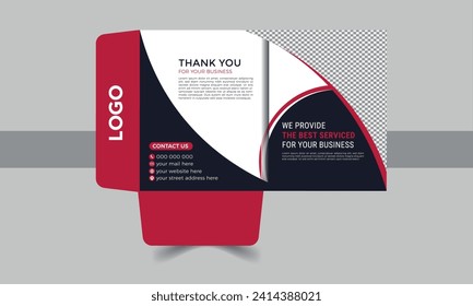 File folder template design, Folder design, cover for catalog, brochures.