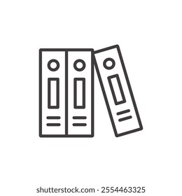 File Folder thin liner icon vector.