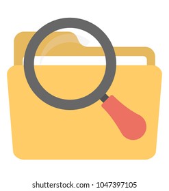 
A file folder under magnifier concept of document search
