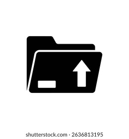 File Folder with Upward Arrow Symbol Icon