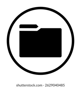 File folder vector icon. File folder in flat style. File folder. Black Folder icon, on white background, eps 10.