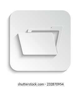 File Folder  - vector icon with shadow on a grey button