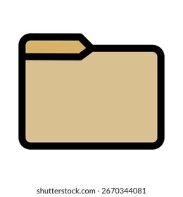File folder vector icons. File folder in flat style. File folders. Yellow Folder icons, vector illustration