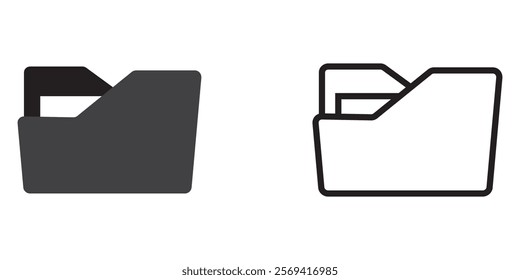 File folder vector icons. File folders. File folder buttons. 9