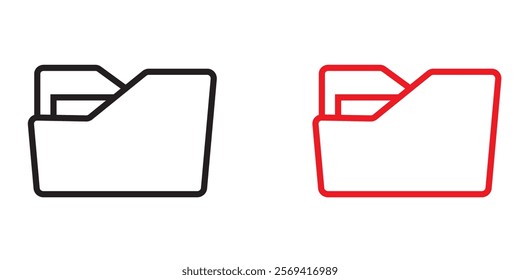 File folder vector icons. File folders. File folder buttons. 9