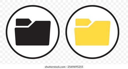File folder vector icons. File folders. File folder buttons. eps 10.