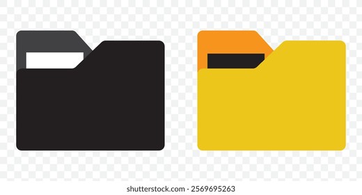 File folder vector icons. File folders. File folder buttons. eps 10.