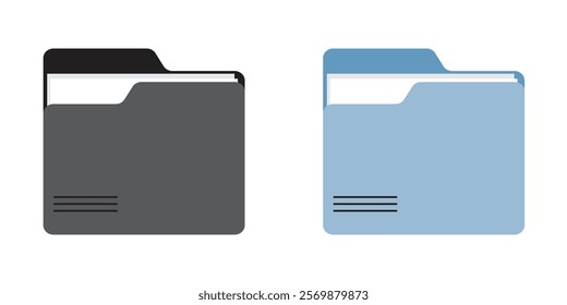 File folder vector icons. File folders. 1176