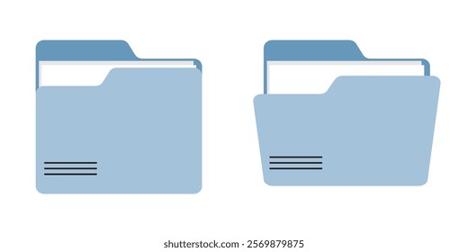 File folder vector icons. File folders. 1176
