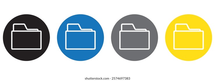 File folder vector icons. File folders. File folder buttons design eps 10 