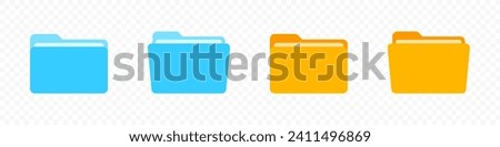 File folder vector icons. File folders. File folder buttons