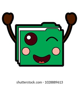 file folder wink  emoji icon image 