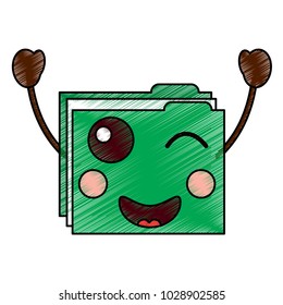 file folder wink  emoji icon image 