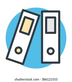 File Folders Colored Vector Icon 