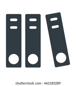 File Folders Colored Vector Icon