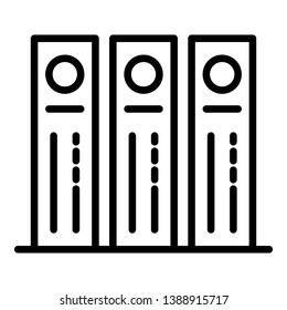 File folders icon. Outline file folders vector icon for web design isolated on white background