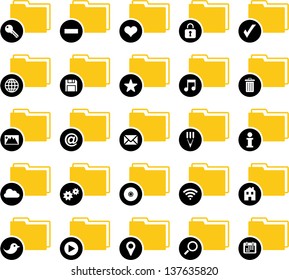 File folders with icons