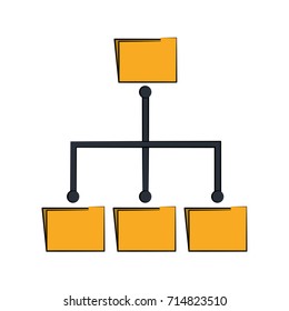 file folders network icon image 