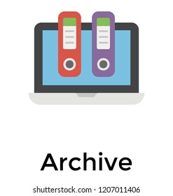 File folders on laptop display presenting online docs concept 