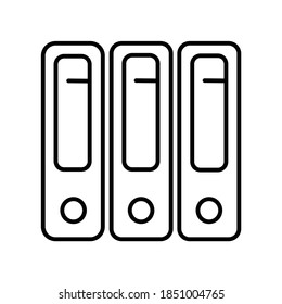File Folders Stack line icon