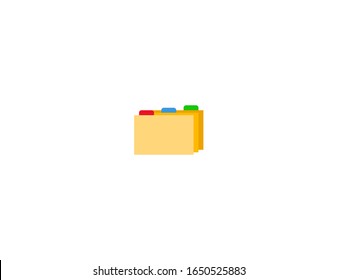 File folders vector flat icon. Isolated manilla folder emoji illustration 