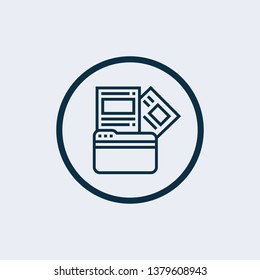 File folders vector icon on white background. File folders icon in modern design style. 