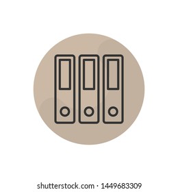 File Folders Vector Illustration, outline sign.