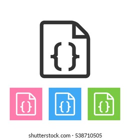 File format or file extension CSS icon isolated. Document Icon