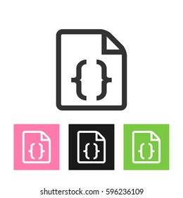File format or file extension CSS icon isolated. Document Icon