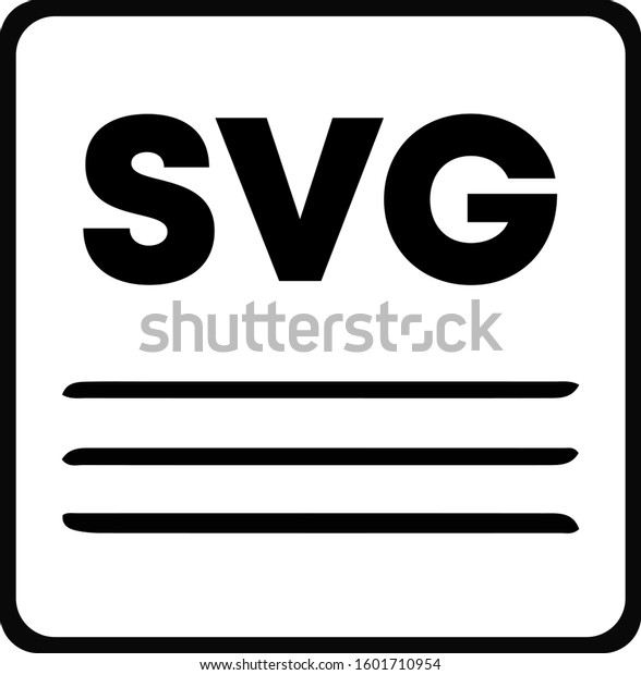 File Format File Extension Svg Icon Stock Vector Royalty Free 1601710954