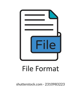 File Format Filled Outline Icon Design illustration. Art and Crafts Symbol on White background EPS 10 File