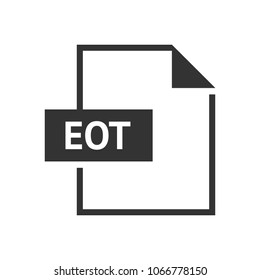 File format icon in black and white. Web fonts. Vector illustration.