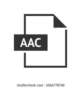File format icon in black and white. Web audio media. Vector illustration.