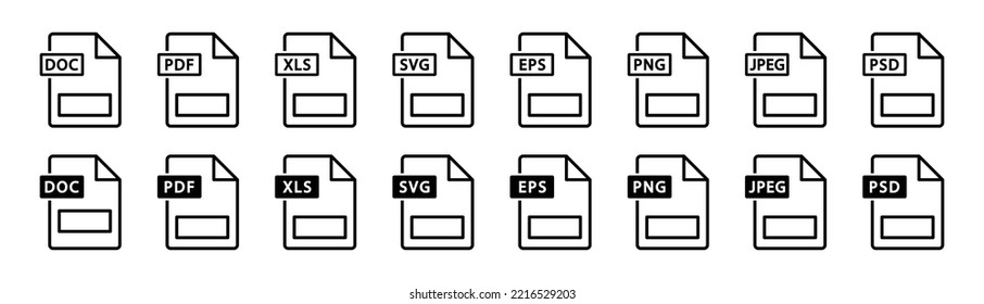 File Format Icon. Document Format File Icon, Vector Illustration