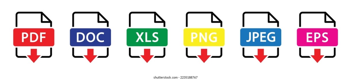 File format icon. Document format file icon, vector illustration