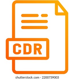 file format icon group created in orange gradient style