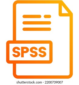 file format icon group created in orange gradient style