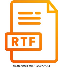 file format icon group created in orange gradient style