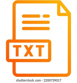 file format icon group created in orange gradient style
