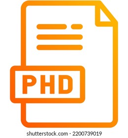 file format icon group created in orange gradient style