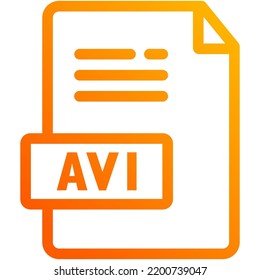 file format icon group created in orange gradient style